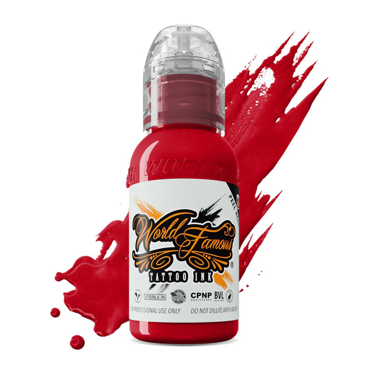 World Famous J. Ackerman Jack The Ripper Red Tattoo Ink - 1oz