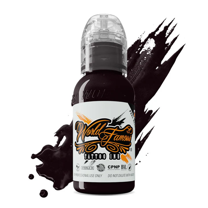 World Famous - Plumb Island Black Tattoo Ink - 1oz